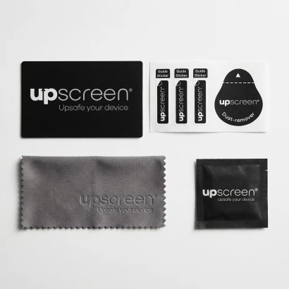 Components of the accessory set including cleaning and microfiber cloth.