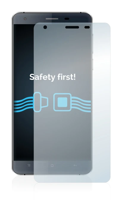 Image of the device Oukitel K6000 with a wide variety of screen protectors.
