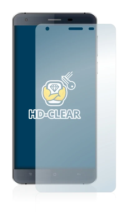 Image of the device Oukitel K6000 with a wide variety of screen protectors.