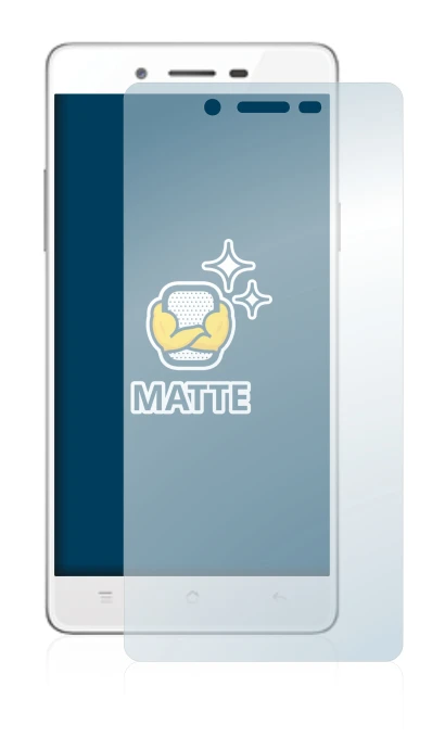 Image of the device Oppo A51 with a wide variety of screen protectors.