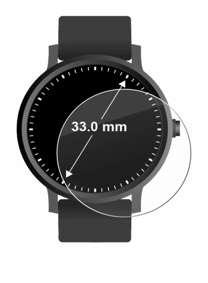 Image of the device Watches (Circular, ø: 33 mm) with a wide variety of screen protectors.