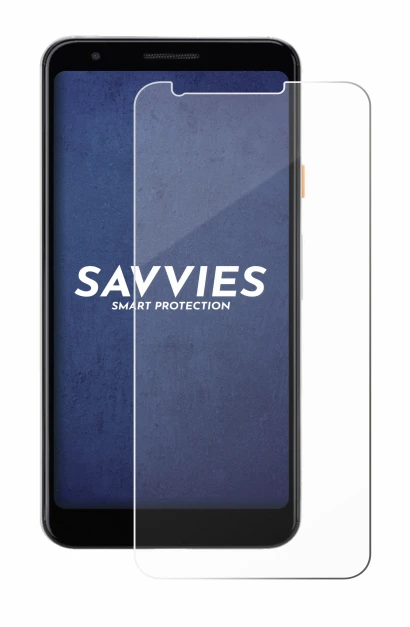 Image of the device Google Pixel 3a with a wide variety of screen protectors.