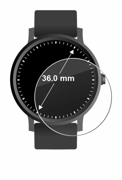 Image of the device Circular Displays (ø: 36 mm) with a wide variety of screen protectors.