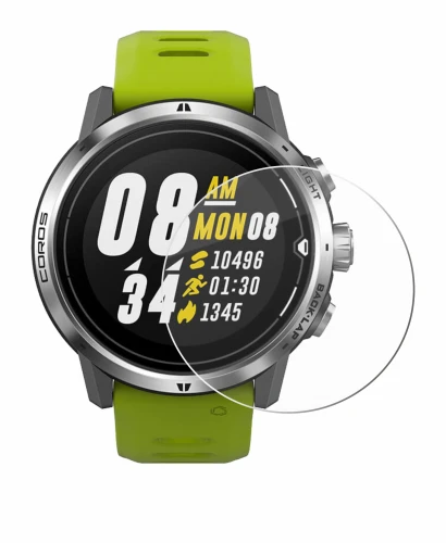 Image of the device Coros Apex Pro with a wide variety of screen protectors.