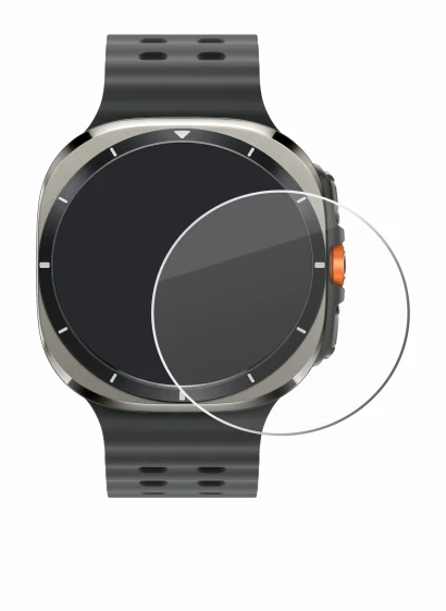Image of the device Samsung Galaxy Watch Ultra (47 mm) with a wide variety of screen protectors.