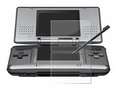 Image of the device Nintendo DS with a wide variety of screen protectors.