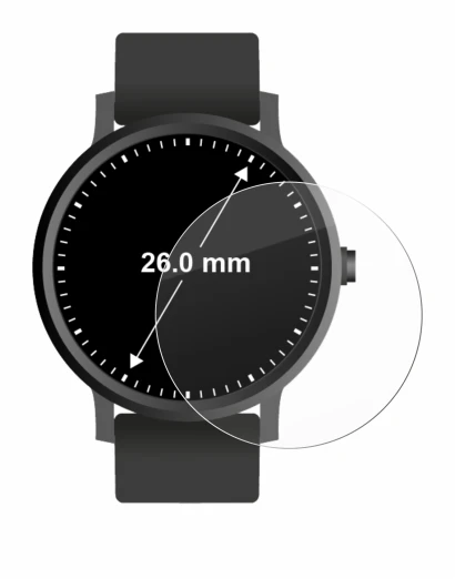 Image of the device Watches (Circular, ø: 26 mm) with a wide variety of screen protectors.