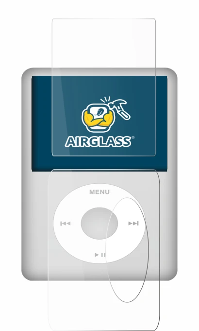 Image of the device Apple iPod Classic (Front+Back, 5.5 Gen.) with a wide variety of screen protectors.