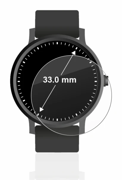 Image of the device Watches (Circular, ø: 33 mm) with a wide variety of screen protectors.