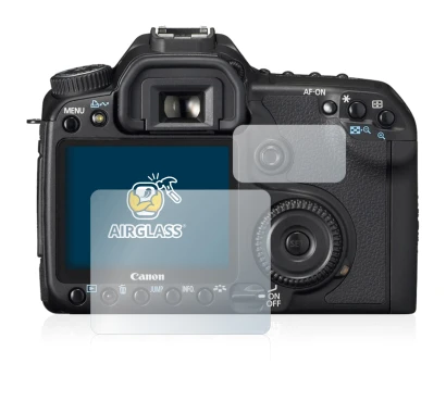 Image of the device Canon EOS 40D with a wide variety of screen protectors.
