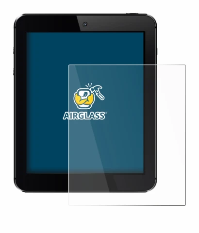 Image of the device with a wide variety of screen protectors.