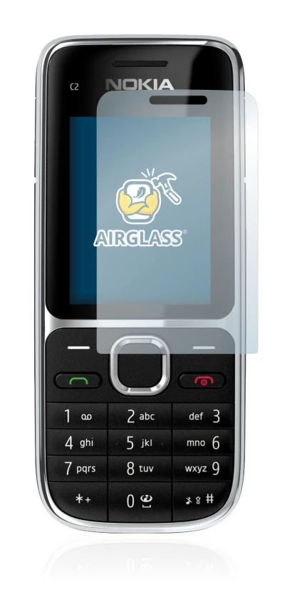 Image of the device Nokia C2-01 with a wide variety of screen protectors.