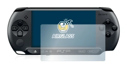 Image of the device Sony PSP 1004 with a wide variety of screen protectors.