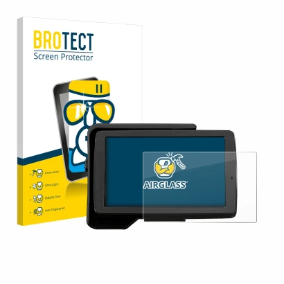 Front side of a product packaging with the brand logo BROTECT. Next to it is the device BMW R 1200 GS 2013-2019 Navigator V 5"