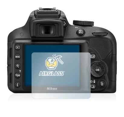 Image of the device Nikon D3300 with a wide variety of screen protectors.
