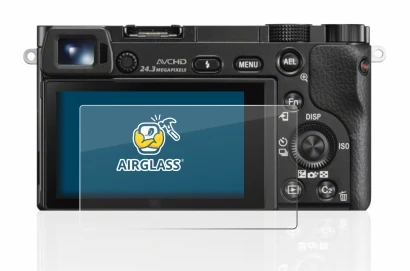 Image of the device Sony Alpha 6000 with a wide variety of screen protectors.