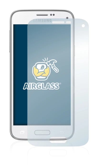 Image of the device Samsung Galaxy S5 Mini SM-G800 with a wide variety of screen protectors.