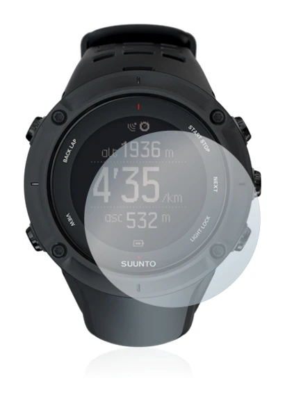 Image of the device Suunto Ambit3 Peak Black with a wide variety of screen protectors.