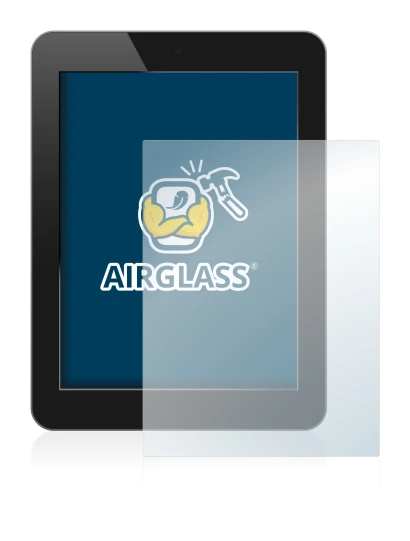 Image of the device with a wide variety of screen protectors.