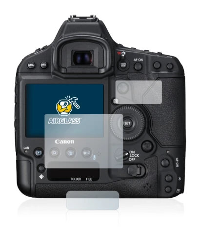 Image of the device Canon EOS 1D X Mark II with a wide variety of screen protectors.