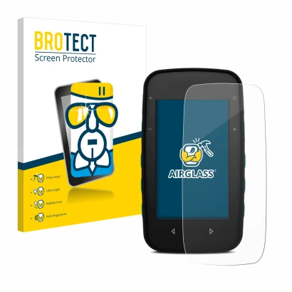 Front side of a product packaging with the brand logo BROTECT. Next to it is the device CompeGPS TwoNav Cross shown with the c