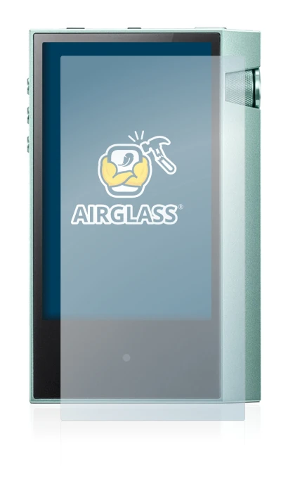 Image of the device Astell&Kern AK70 with a wide variety of screen protectors.