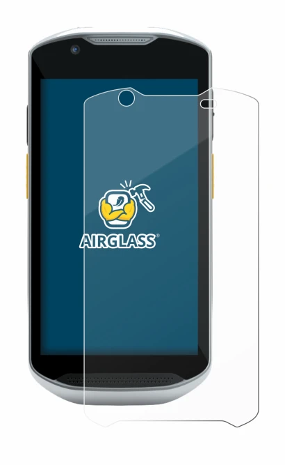Image of the device Zebra TC56 with a wide variety of screen protectors.
