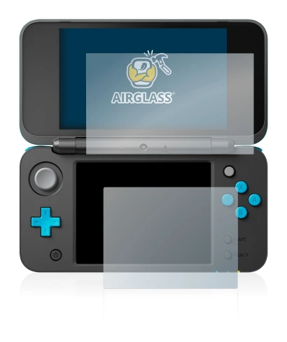 Image of the device Nintendo 2DS XL with a wide variety of screen protectors.