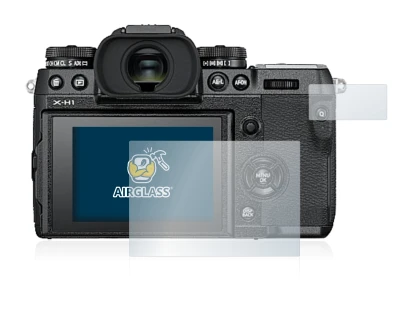 Image of the device Fujifilm X-H1 with a wide variety of screen protectors.