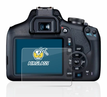 Image of the device Canon EOS 2000D with a wide variety of screen protectors.
