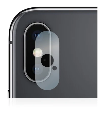 Image of the device Apple iPhone Xs Max (ONLY Camera Lens) with a wide variety of screen protectors.