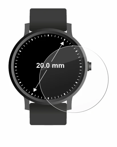 Image of the device Circular Displays (ø: 20 mm) with a wide variety of screen protectors.
