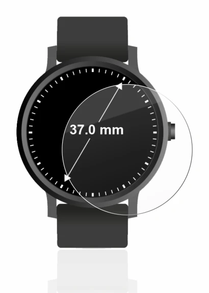 Image of the device Circular Displays (ø: 37 mm) with a wide variety of screen protectors.