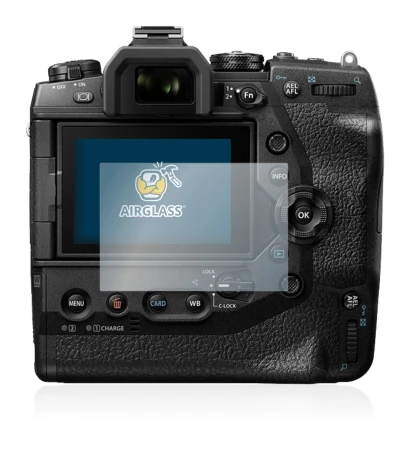 Image of the device Olympus OM-D E-M1X with a wide variety of screen protectors.