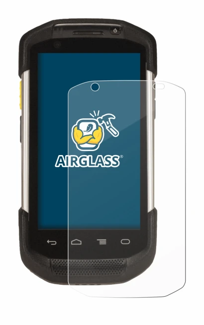 Image of the device Zebra TC77 with a wide variety of screen protectors.