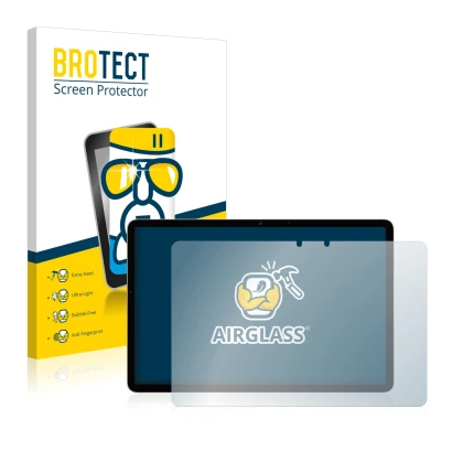 Front side of a product packaging with the brand logo BROTECT. Next to it is the device Samsung Galaxy Tab S7 WiFi 2020 (Lands