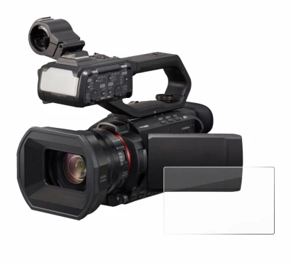 Image of the device Panasonic HC-X2000 with a wide variety of screen protectors.