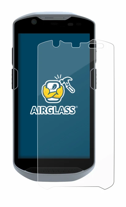 Image of the device Zebra TC52x with a wide variety of screen protectors.