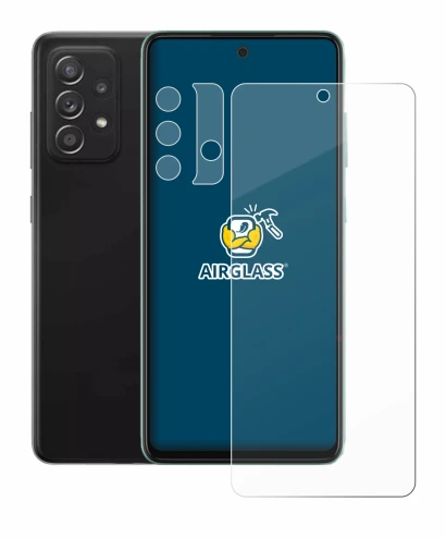 Image of the device Samsung Galaxy A52 (Front+Camera) with a wide variety of screen protectors.