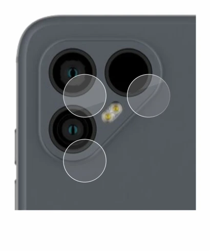 Image of the device Fairphone 4 (ONLY Camera Lens) with a wide variety of screen protectors.