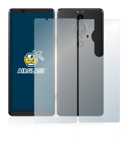 Image of the device Sony Xperia Pro-I (Front+Back) with a wide variety of screen protectors.