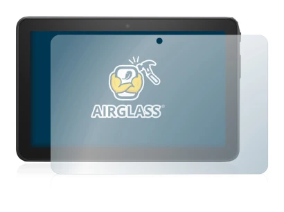 Image of the device Amazon Fire 7 2022 with a wide variety of screen protectors.