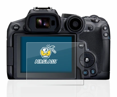 Image of the device Canon EOS R7 with a wide variety of screen protectors.