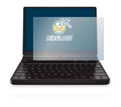 Image of the device GPD Win Max 2 with a wide variety of screen protectors.