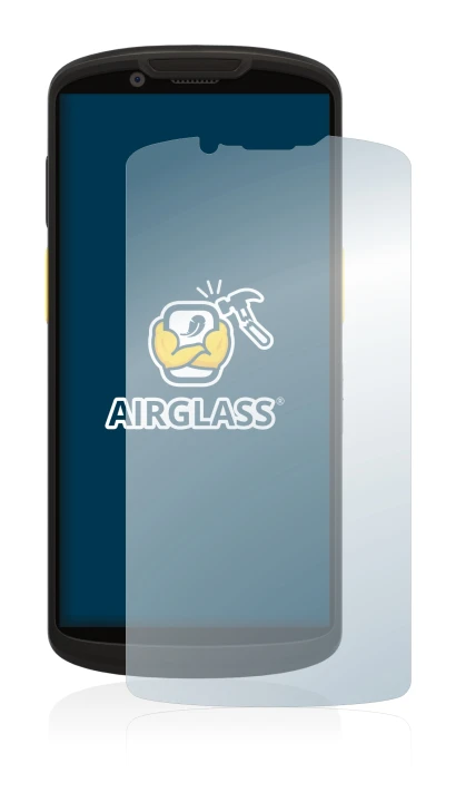 Image of the device Zebra TC58 with a wide variety of screen protectors.