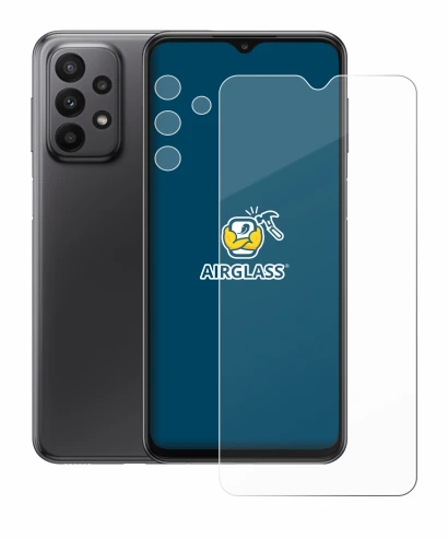 Image of the device Samsung Galaxy A23 5G (Front+Camera) with a wide variety of screen protectors.