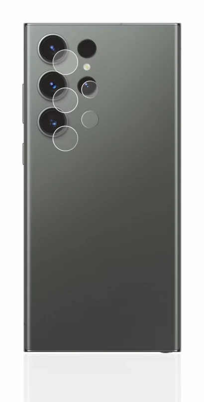 Image of the device Samsung Galaxy S23 Ultra (ONLY Camera Lens) with a wide variety of screen protectors.
