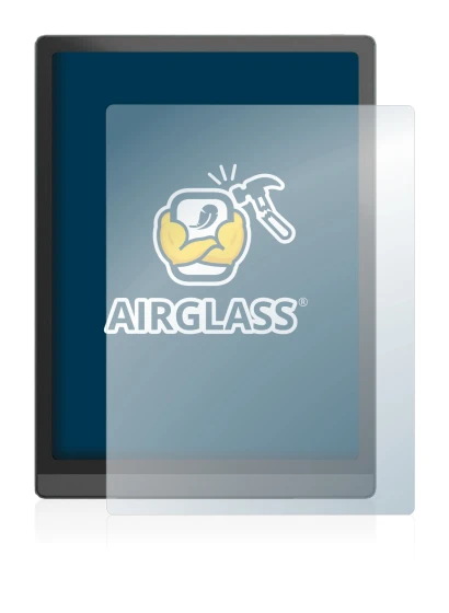Image of the device Boox Tab X with a wide variety of screen protectors.
