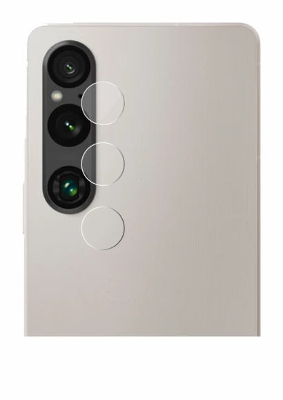Image of the device Sony Xperia 1 V (ONLY Camera Lens) with a wide variety of screen protectors.