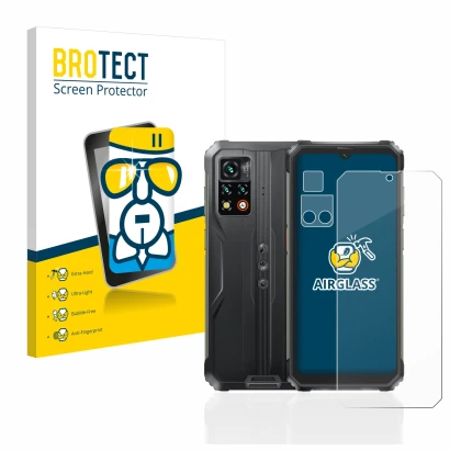 Front side of a product packaging with the brand logo BROTECT. Next to it is the device Blackview BV9200 (Front+Camera) shown 